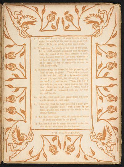 Texto com uma ordem floral. O primário dourado. de Walter Crane