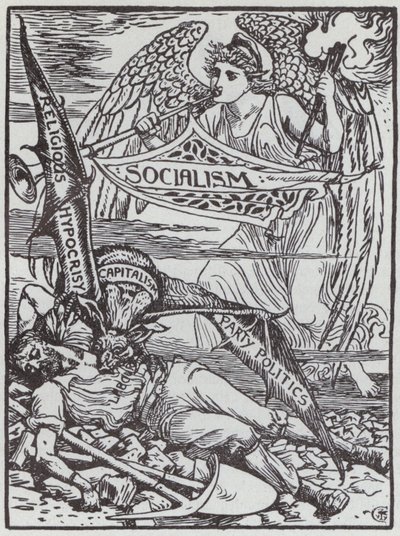 O Vampiro Capitalista (litho) de Walter Crane