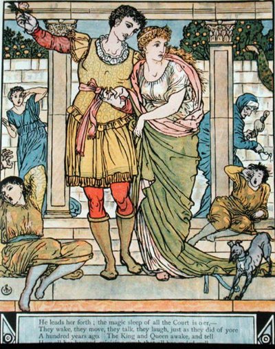 O Príncipe resgatando a princesa, ilustração para 