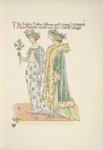 A mãe da noiva segue com amor Eyebright de Walter Crane