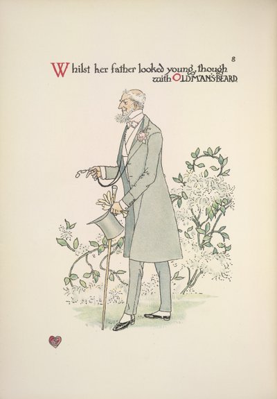 O pai da noiva em vestido de manhã de Walter Crane