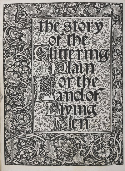 Página de título decorada com padrão floral. de Walter Crane