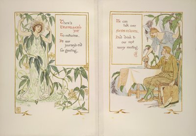 Alegria do viajante e o seu vinho de Walter Crane