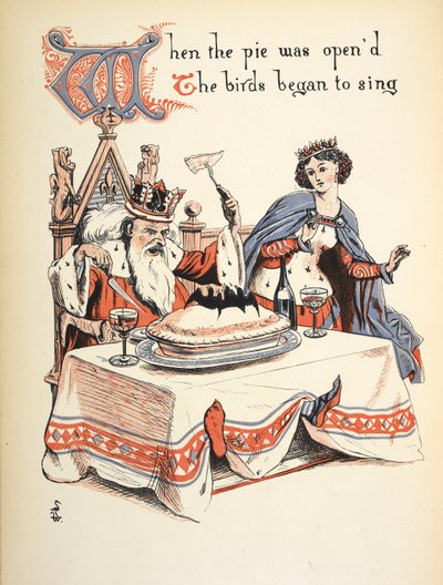 Quando a tarte estava aberta, as aves começaram a cantar. de Walter Crane
