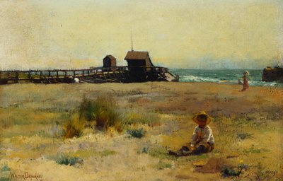 Menino na praia, 1884 de Walter Frederick Osborne