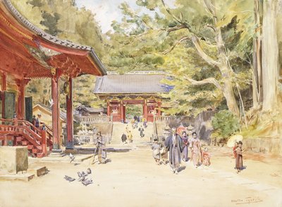 A Street Scene, Japão de Walter Frederick Roofe Tyndale