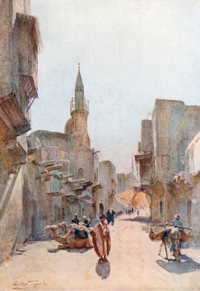 Uma rua perto da Cidadela, Cairo (litografia a cores) de Walter Frederick Roofe Tyndale