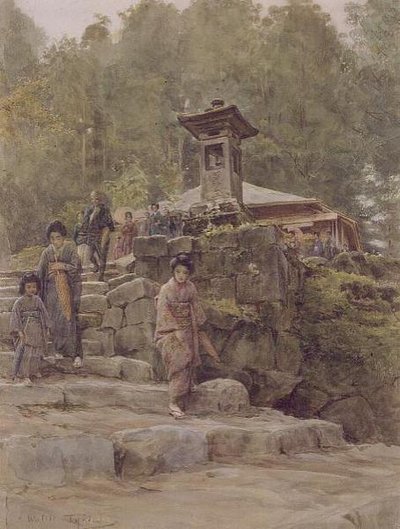 "Approach to a country shrine", ilustração para 