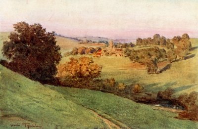 Bathford, Perto de Bath (cor litho) de Walter Frederick Roofe Tyndale