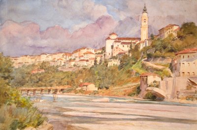 Belluno, Itália 1925 (aguarela) de Walter Frederick Roofe Tyndale