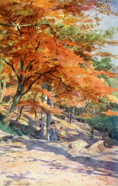 Maples at Omori, perto de Tokio de Walter Frederick Roofe Tyndale