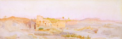 Qurnah, Luxor Templo mortuário de Sety I (aguarela) de Walter Frederick Roofe Tyndale
