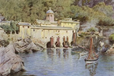 S Fruttuoso, Portofino, Itália (cor litho) de Walter Frederick Roofe Tyndale