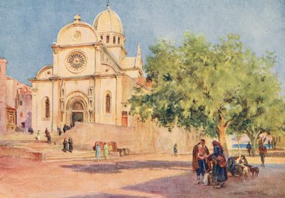 A Catedral de Šibenik (litografia a cores) de Walter Frederick Roofe Tyndale