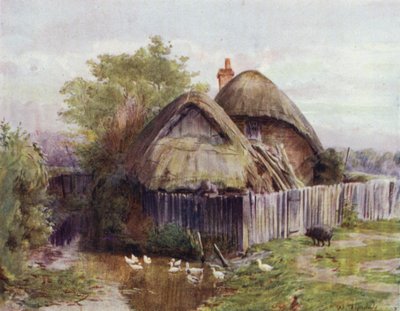 A Nova Floresta: A Cottage at Bartley (cor litho) de Walter Frederick Roofe Tyndale