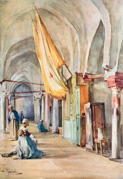 O Santuário de Sakhlun, Roseta (litografia a cores) de Walter Frederick Roofe Tyndale