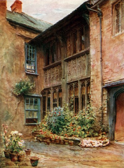 The Yard of the Luttrell Arms, Dunster de Walter Frederick Roofe Tyndale