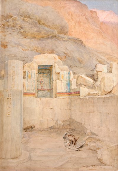 Duas aves de rapina com uma carcaça de cegonha (aguarela) de Walter Frederick Roofe Tyndale