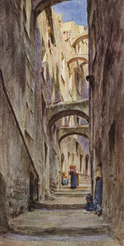 Vicolo Della Providenza, San Remo (cor litho) de Walter Frederick Roofe Tyndale
