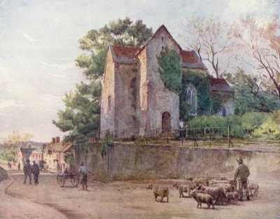 Wessex: A Igreja Saxónica de Wareham (litografia a cores) de Walter Frederick Roofe Tyndale