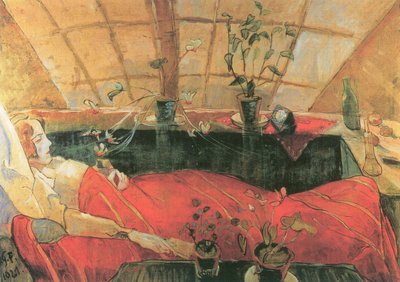 B.79 Walter Gramatté. Die Genesende. O Convalescente (Sónia Gramatté). 1921 de Walter Gramatte