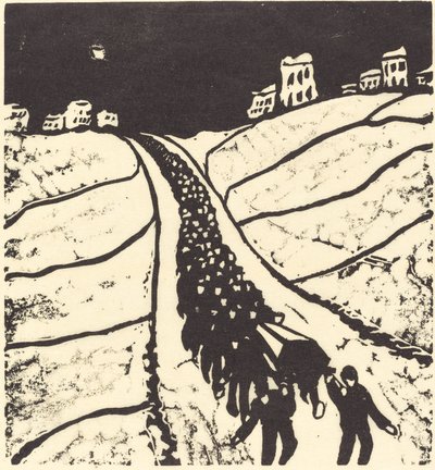 Funeral de enterro, 1916. de Walter Gramatte