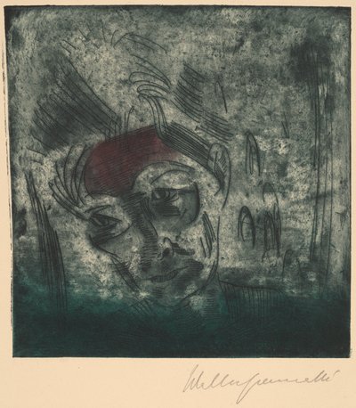 Busto de um homem cansado, Auto-retrato Cabeça cansada, Auto-retrato, 1922. de Walter Gramatte