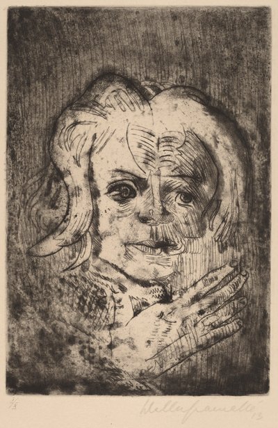 Rapariga com Mão, 1923. de Walter Gramatte
