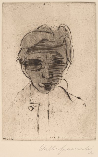 Cara Sombria, Autorretrato de Walter Gramatte
