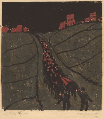 O Funeral do Enterro, 1916. de Walter Gramatte