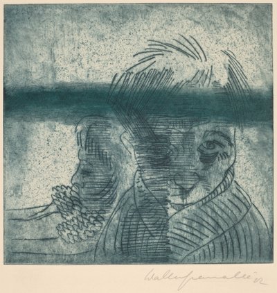 The Couple, Self-Portrait with Wife The Couple, Self-Portrait with Wife, 1922. de Walter Gramatte