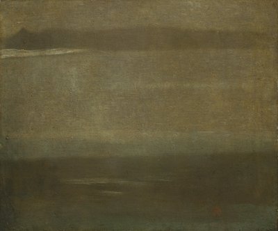 Cinza e prata: A Nocturne, c. 1880-1900 (óleo sobre tela) de Walter Greaves