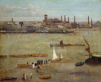 The Plumbago Factory, Battersea (óleo sobre tela) de Walter Greaves