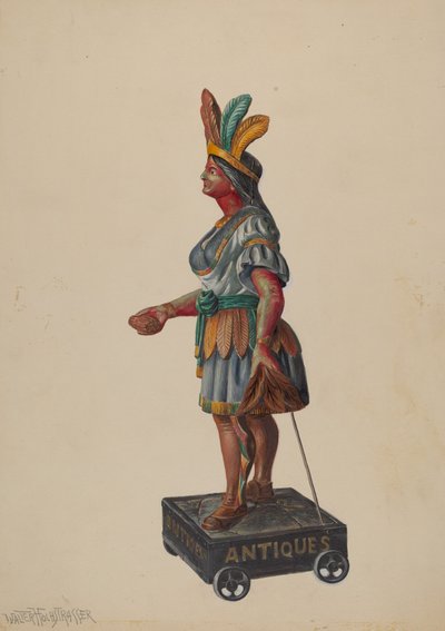 Cigar Store Indian, c. 1936. de Walter Hochstrasser