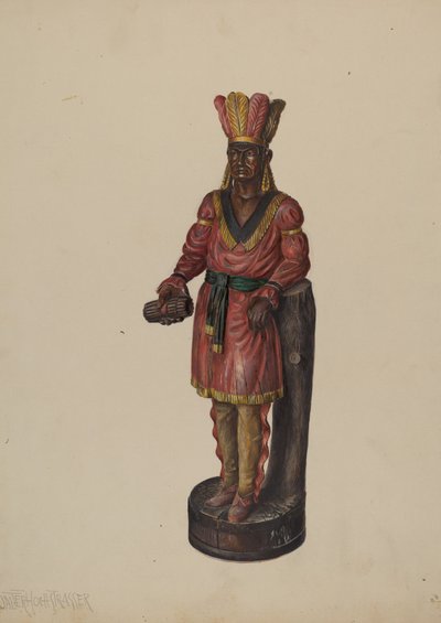 Cigar Store Indian, c. 1936. de Walter Hochstrasser