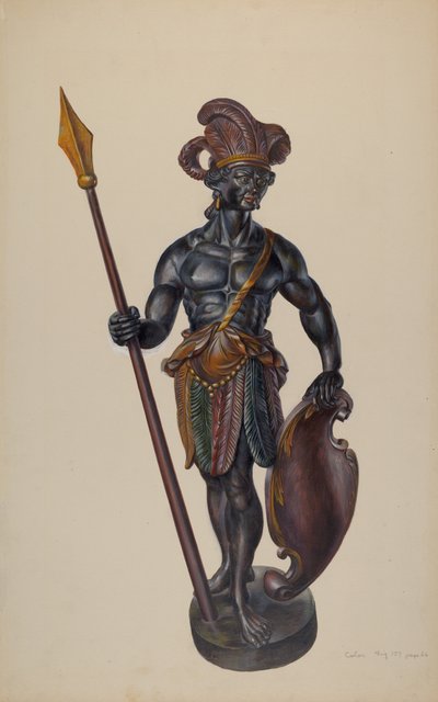 Cigar Store Indian, c. 1937. de Walter Hochstrasser
