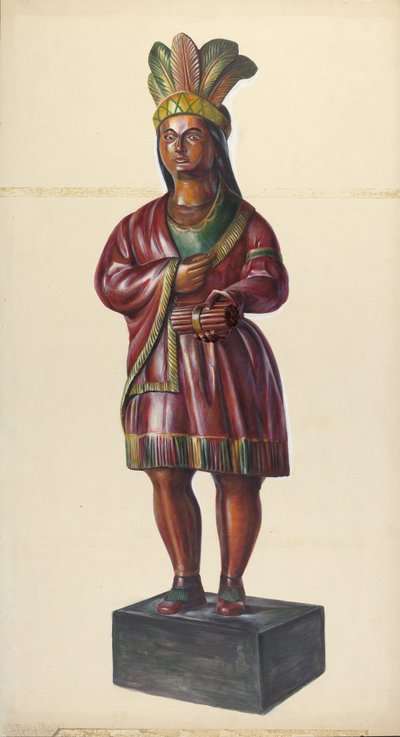 Cigar Store Indian, c. 1937. de Walter Hochstrasser
