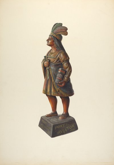 Cigar Store Indian, c. 1937. de Walter Hochstrasser