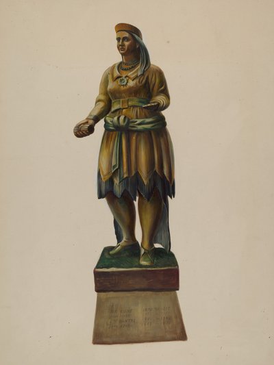Cigar Store Indian, c. 1937. de Walter Hochstrasser