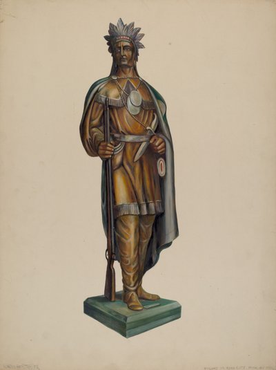 Cigar Store Indian, c. 1938. de Walter Hochstrasser