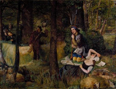 Cena de "como você gosta" por William Shakespeare de Walter Howell Deverell