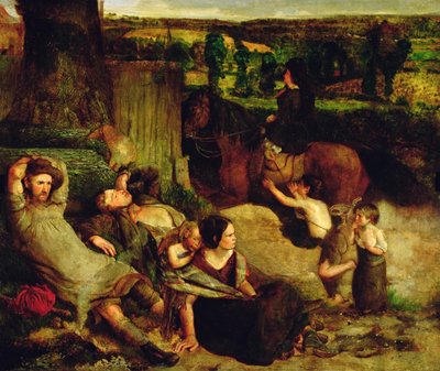 Os vagabundos irlandeses, c.1853-54 de Walter Howell Deverell