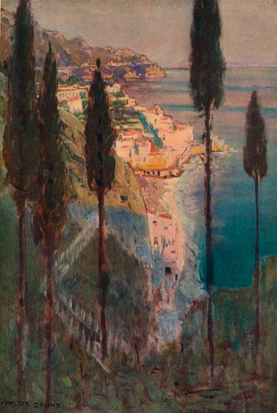 Evening Shadows, Amalfi, c1887-1906, 1906-7 de Walter J Donne