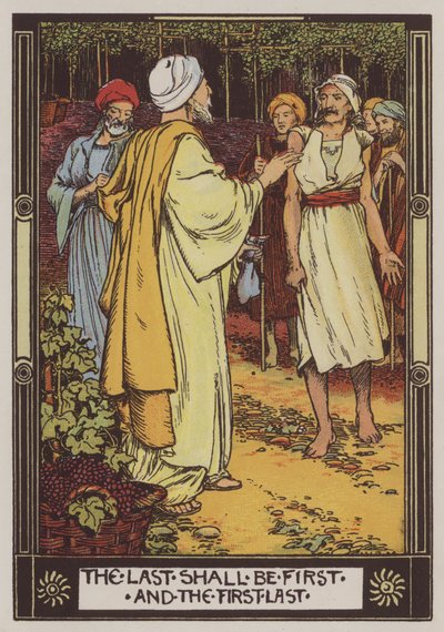 Os Trabalhadores na Vinha (cor litho) de Walter Jenks Morgan