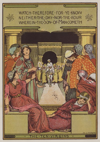 As Dez Virgens (cor litho) de Walter Jenks Morgan