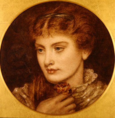 Retrato de Emily Knewstub (aguarela sobre papel) de Walter John Knewstub