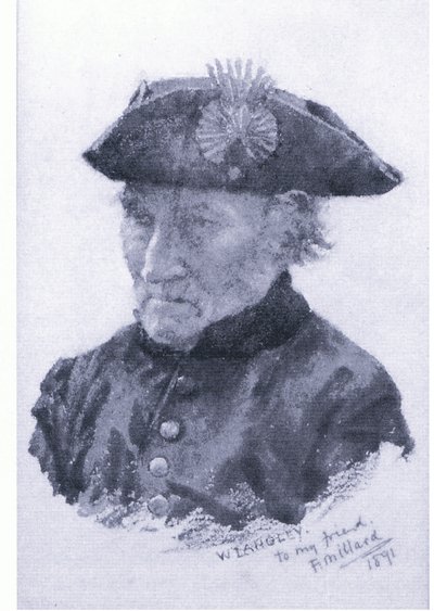 Um pensionista do Chelsea, de revista ou livro de fonte desconhecida (cor litho) de Walter Langley