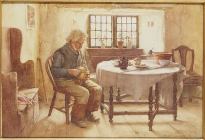 Refeição de um homem pobre, 1891 de Walter Langley