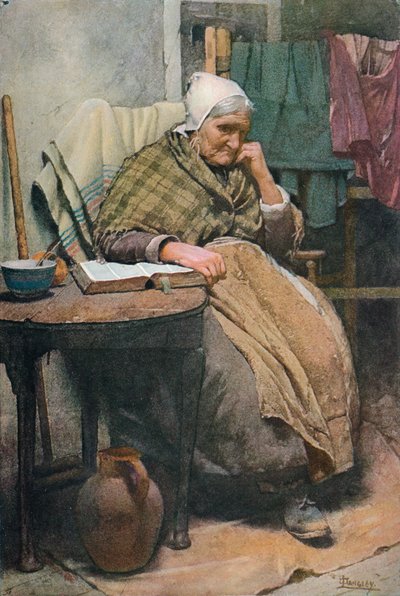 Uma mulher idosa da Cornualha, c1880, 1906. de Walter Langley