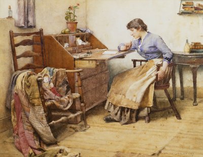 Pensamentos distantes, 1887 de Walter Langley